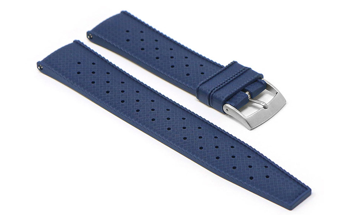 Horlogeband Tropical Blauw | voor Rubber 