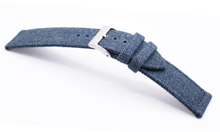 Horlogebandje Jeans Blauw | Gul 