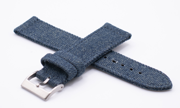 Horlogebandje Jeans Blauw | Gul