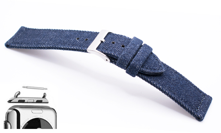 Horlogebandje Jeans Donkerblauw | Apple watch 