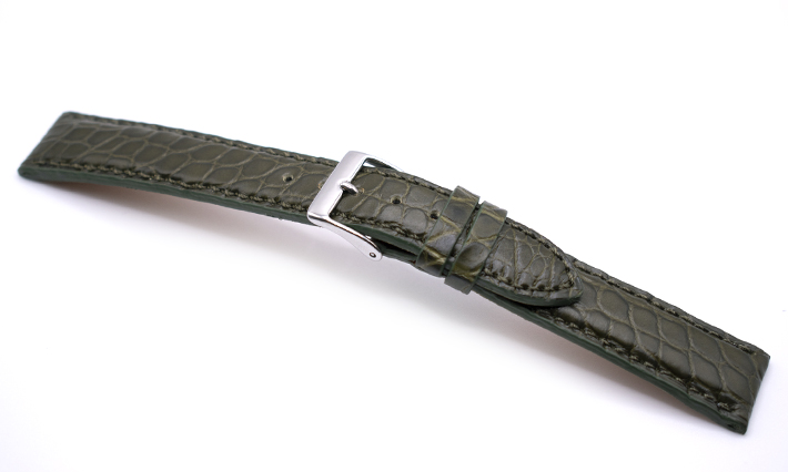 Horlogeband Frosted olivegreen | passend voor Jaeger Le Coultre 