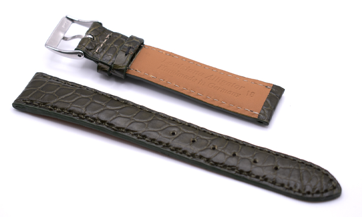 Horlogeband Frosted olivegreen | passend voor Jaeger Le Coultre