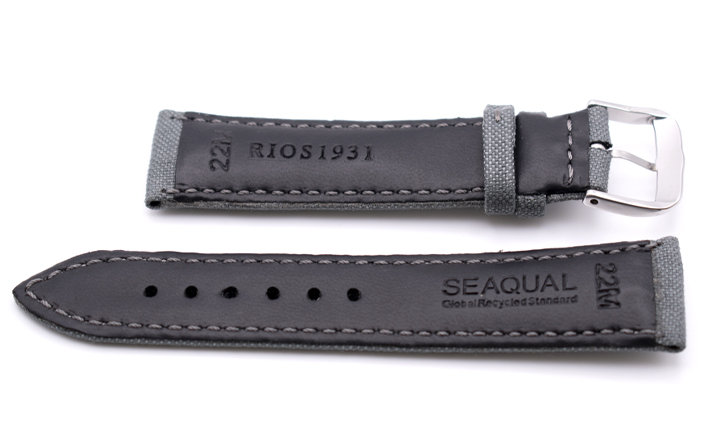 Horlogeband Seaqual grijs | voor Leer