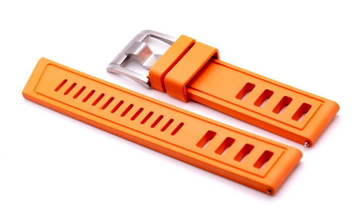 Horlogeband Rubber Iso-Frane Style Oranje | passend voor Quick Release