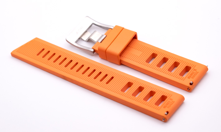 Horlogeband Rubber Iso-Frane Style Oranje | passend voor Rubber