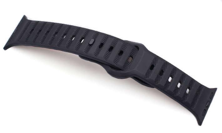 Horlogeband Premium Rubber zwart  | Apple watch band 