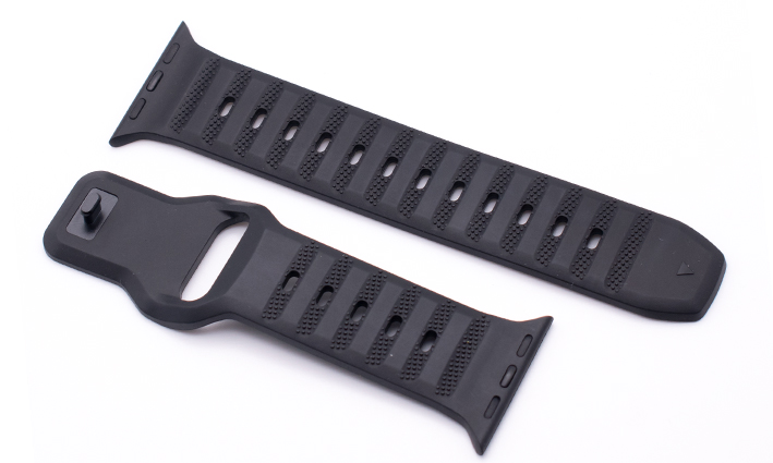 Horlogeband Premium Rubber zwart  | Apple watch band