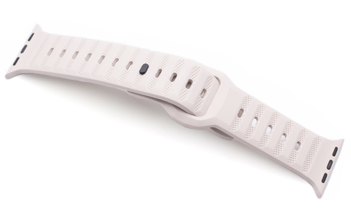 Horlogeband Premium Rubber creme  | Apple watch band 