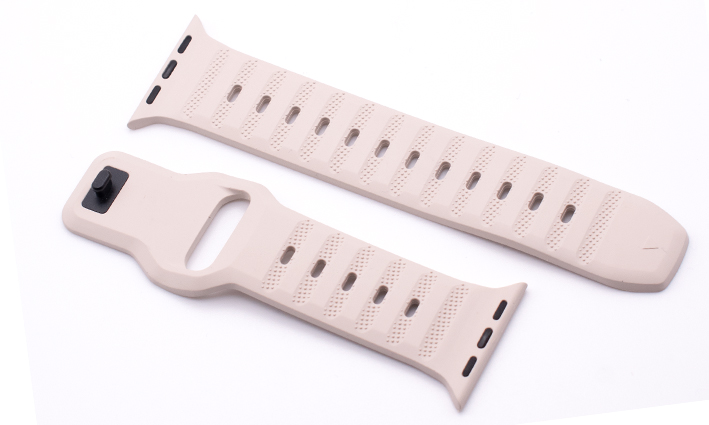 Horlogeband Premium Rubber creme  | Apple watch band