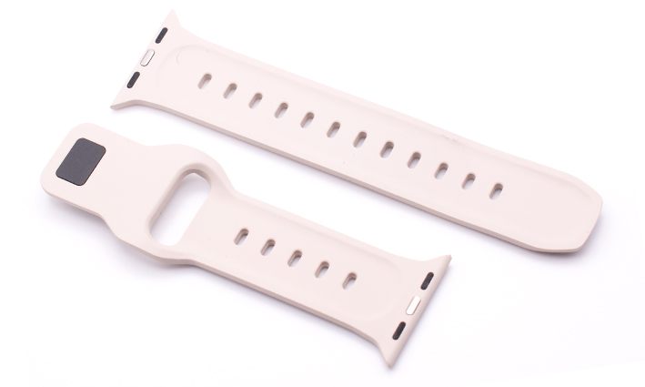 Horlogeband Premium Rubber creme  | Apple watch band