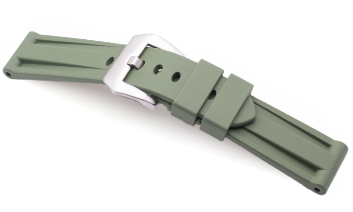 Horlogeband Rubber Panerai Style groen | voor Citizen 