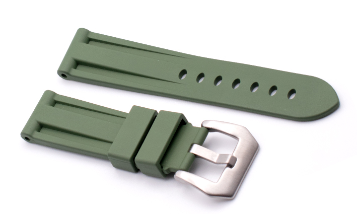 Horlogeband Rubber Panerai Style groen | voor Rubber