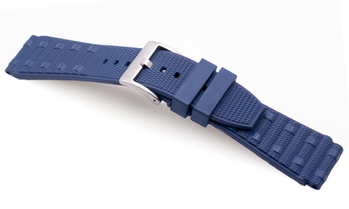 Horlogeband Premium Rubber Blauw  | Voor Breitling 