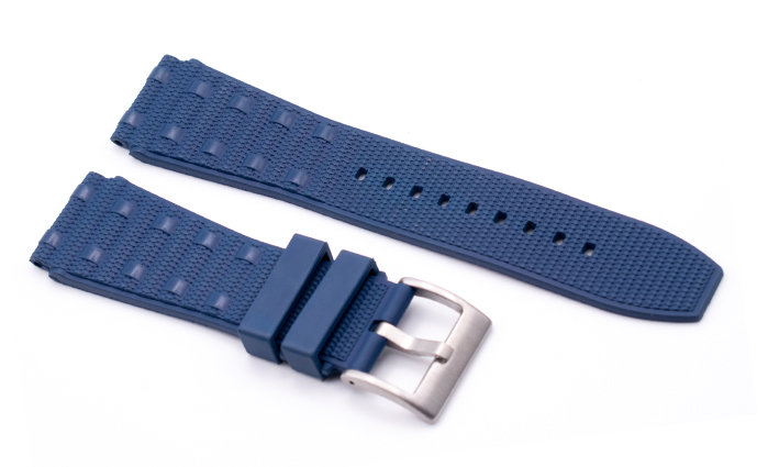 Horlogeband Premium Rubber Blauw  | Voor Breitling