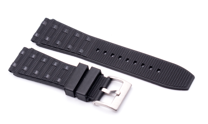 Horlogeband Premium Rubber zwart  | Voor Breitling