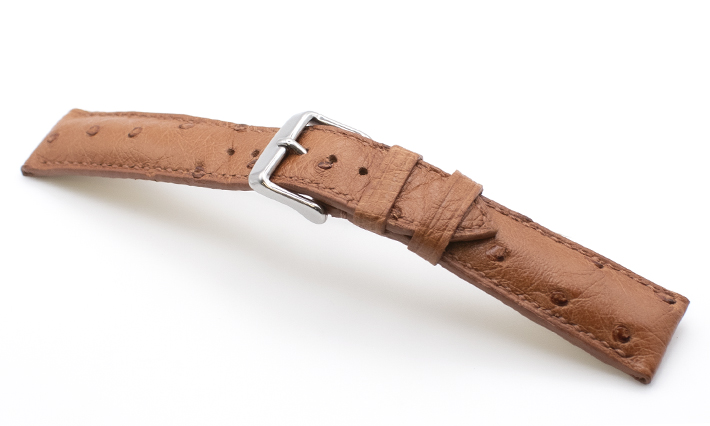 Horlogeband Handmade Struisvogel Cognac | voor Leer 