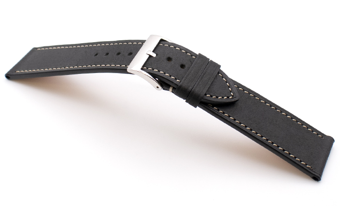 Horlogeband Italian Calf  Zwart | voor Rolex