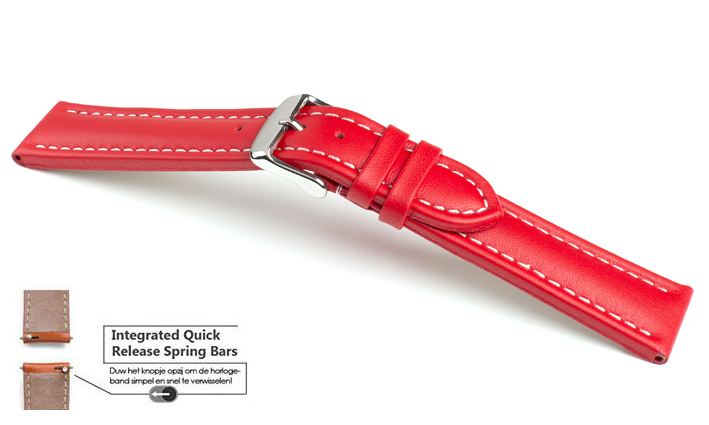 Horlogeband Basel WN rood | voor Asus ZenWatch 