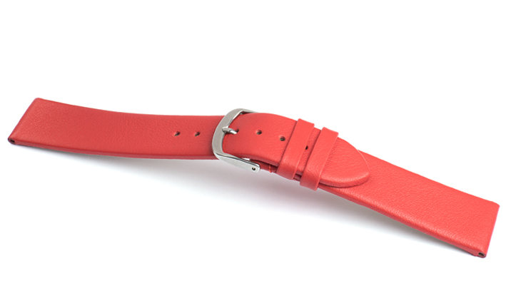 Horlogeband Basel rood | voor Leer 