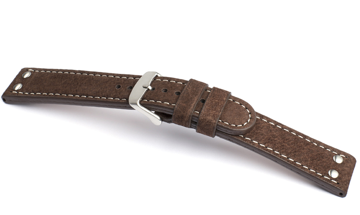 Horlogeband Flieger 2X2 bruin | voor TW Steel 