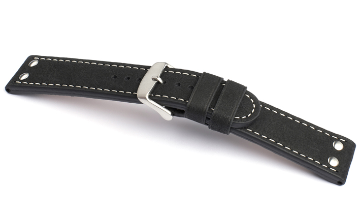 Horlogeband Flieger 2X2 zwart | voor TW Steel 