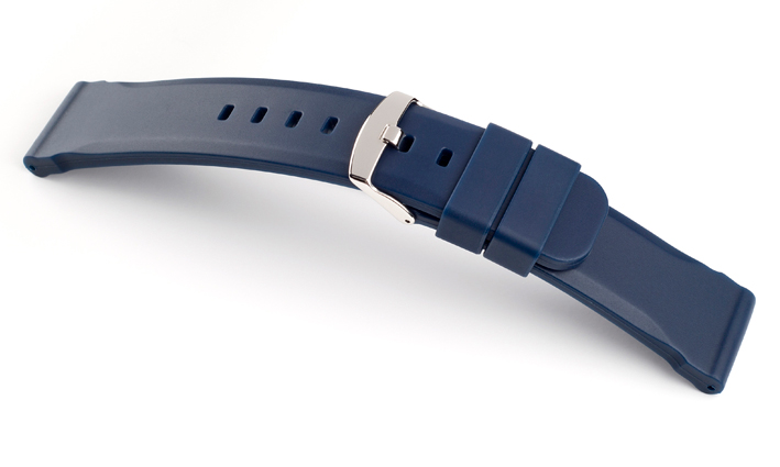 Horlogeband Silicone Chrono blauw | de Horlogebanden Specialist 