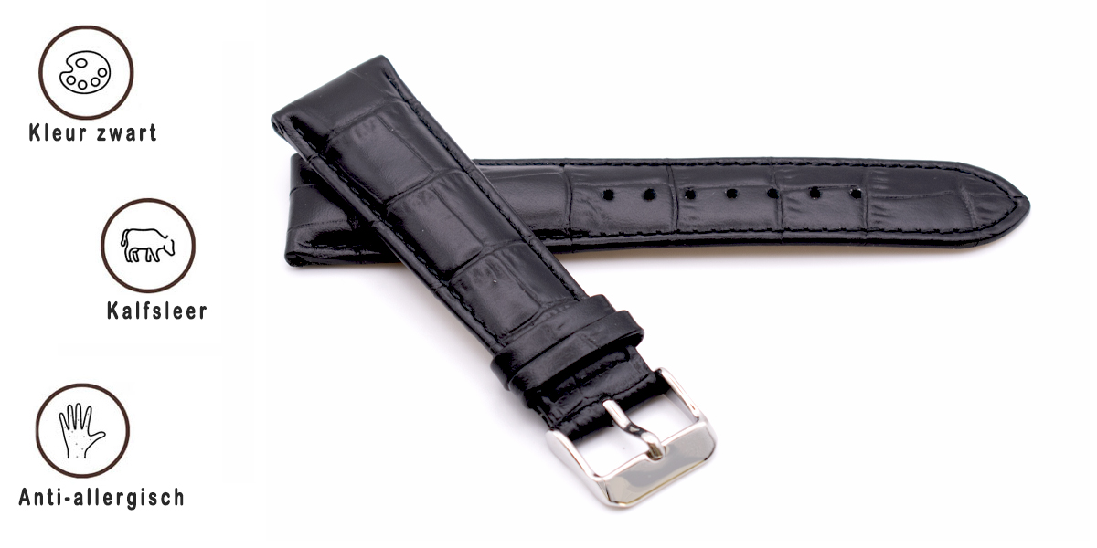 Horlogeband Arizona zwart | voor Oris