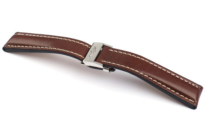 Horlogebandje Chronogrande Kalf mahagoni  | passend voor Breitling horlogeband 