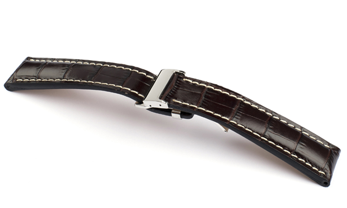Horlogebandje Crosswind donkerbruin | passend voor Breitling 