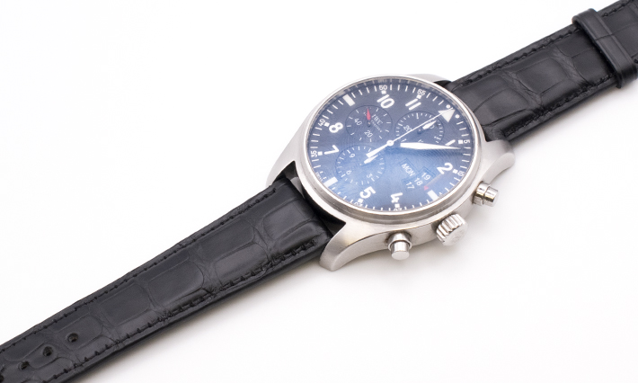 Horlogebandje Spitfire zwart | passend voor Longines