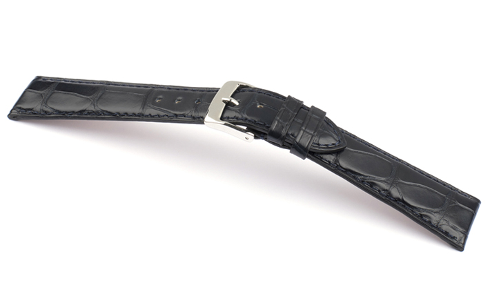 Horlogeband Alligator Classic Plat zwart | voor Audemars Piguet 