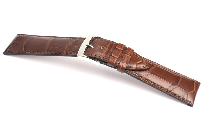 Horlogeband Alligator Classic havanna | voor Eberhard 