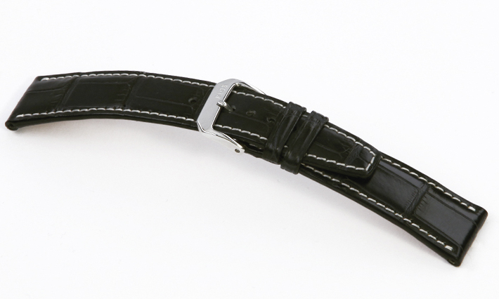 Horlogebandje Thunderbird zwart | passend voor Leer 
