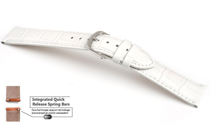 Horlogeband Lausanne wit | voor Quick Release 