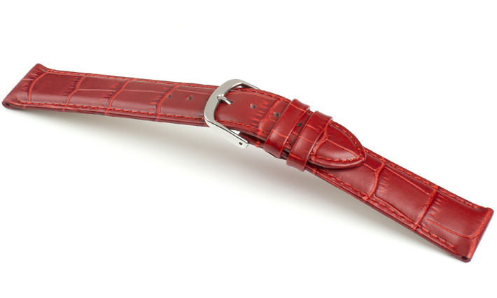 Horlogebanden Lausanne rood | voor Leer 