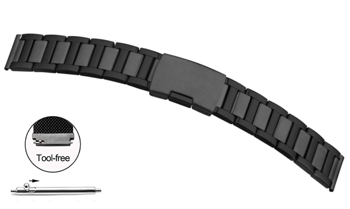 Horlogeband Easy Change Veneto Black | voor Motorola Moto 