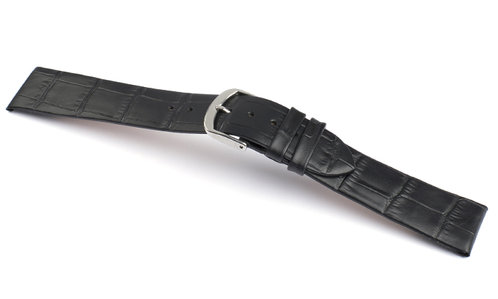 Horlogeband Clip Louis zwart | horlogebanden vaste pin 