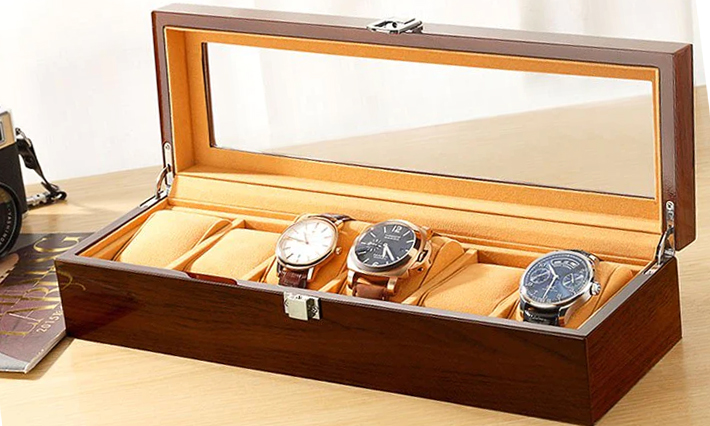 Luxe Horloge kist Bantoon Bruin 6 | Horloge opbergboxen